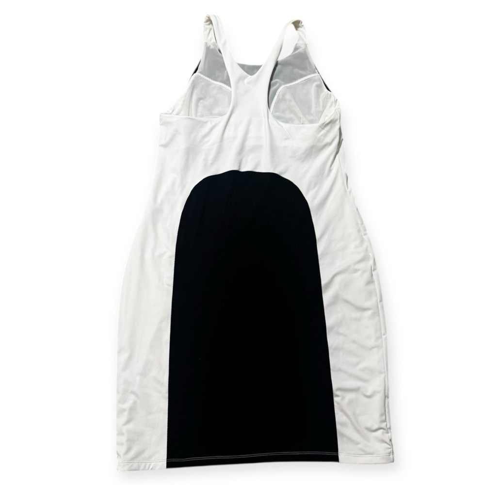 ATHLETA Caspian Black White Color Block Racerback Dress LT L Tall Athletic Bra - Picture 3 of 6